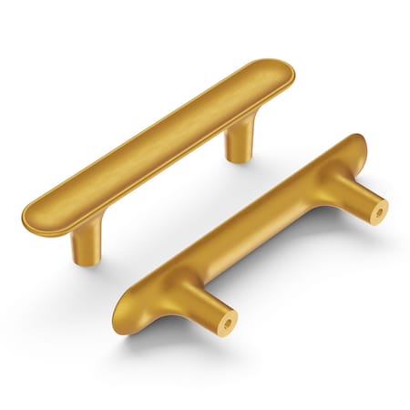 Hickory Hardware Maven Collection Pull 3 Inch Center to Center Brushed Golden Brass Finish H078778BGB